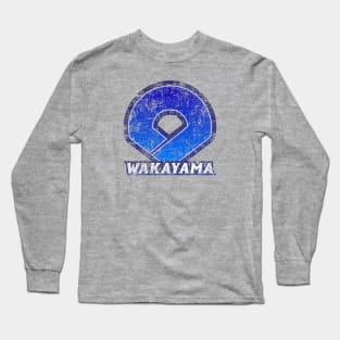 Wakayama Prefecture Japanese Symbol Distressed Long Sleeve T-Shirt